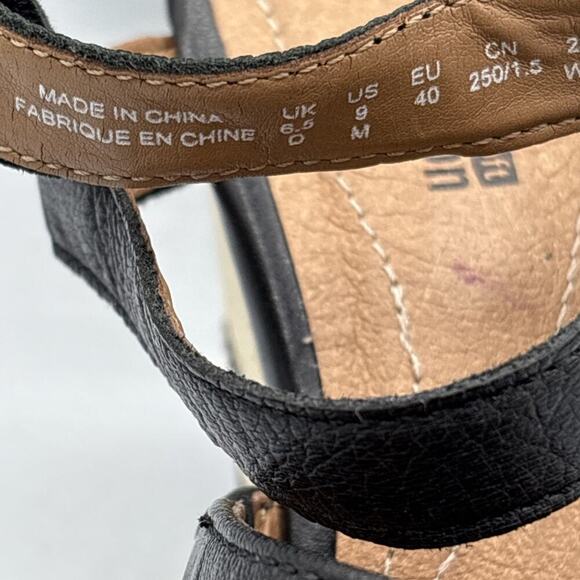 Clarks Collection Soft Cushion Espadrille Wedge Sandal Black Laser Cut US 9M - Picture 10 of 10